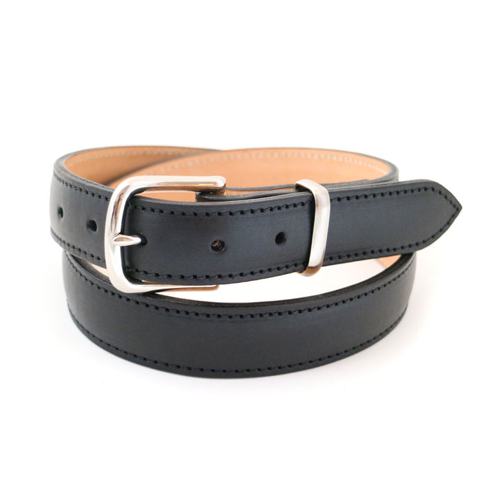 Bench-made Leather Dress Belt - Silver Buckle