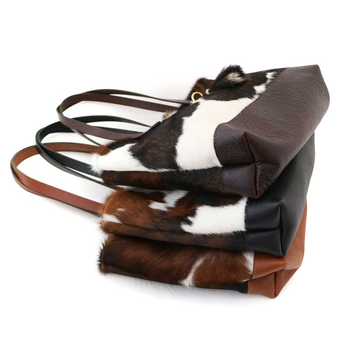 Natural Fur Cow-Hide Tote Bag