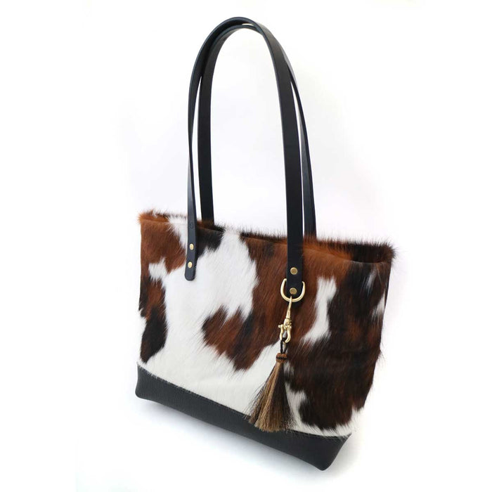 Natural Fur Cow-Hide Tote Bag